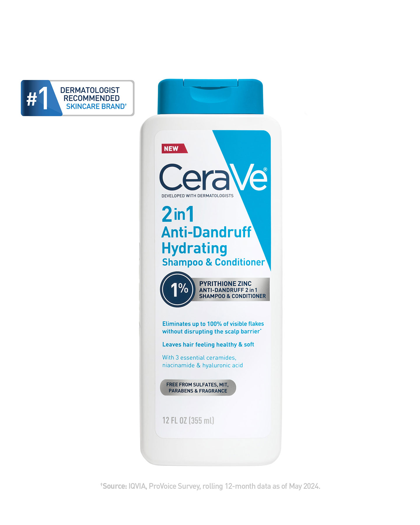 CeraVe 2-in-1 Anti-Dandruff Hydrating Shampoo and Conditioner